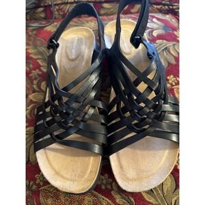 Easy Spirit Semar Women's  Black  Woven Slingback Sandal size 9.5 W